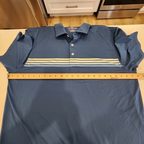 Southern Tide Polo Shirt Mens XXL Blue Golf Performance Wear Stretch Soft Feel - Picture 7 of 9